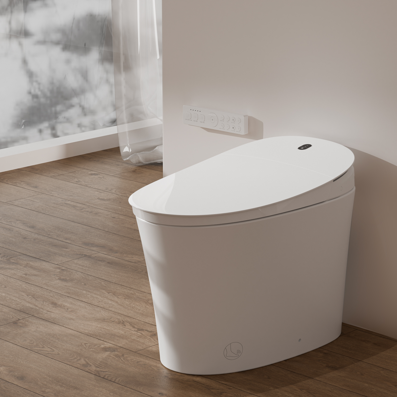 ADA Height Smart Toilet with Built-in Bidet, Warm Water, Heated Seat & Dryer, Model N115-0